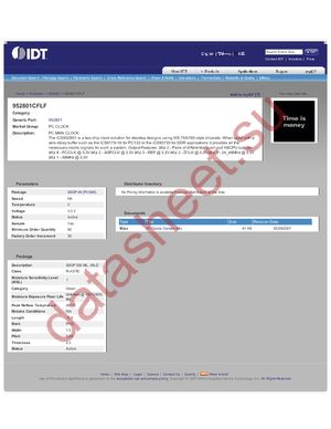ICS952801CFLF datasheet  